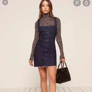 Denim Sleeveless Reformation Button Dress XS